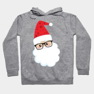 Santa Claus, Hipster Santa, Christmas, Glasses Hoodie